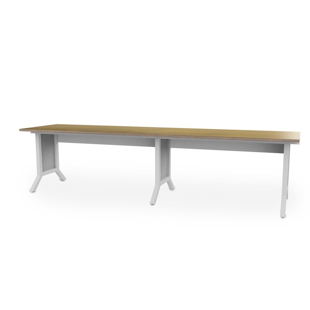 Imagen del producto: Juego de sistema de puestos de trabajo Bedrunka+Hirth, 2 piezas, ajuste de altura eléctrico, gris ventana