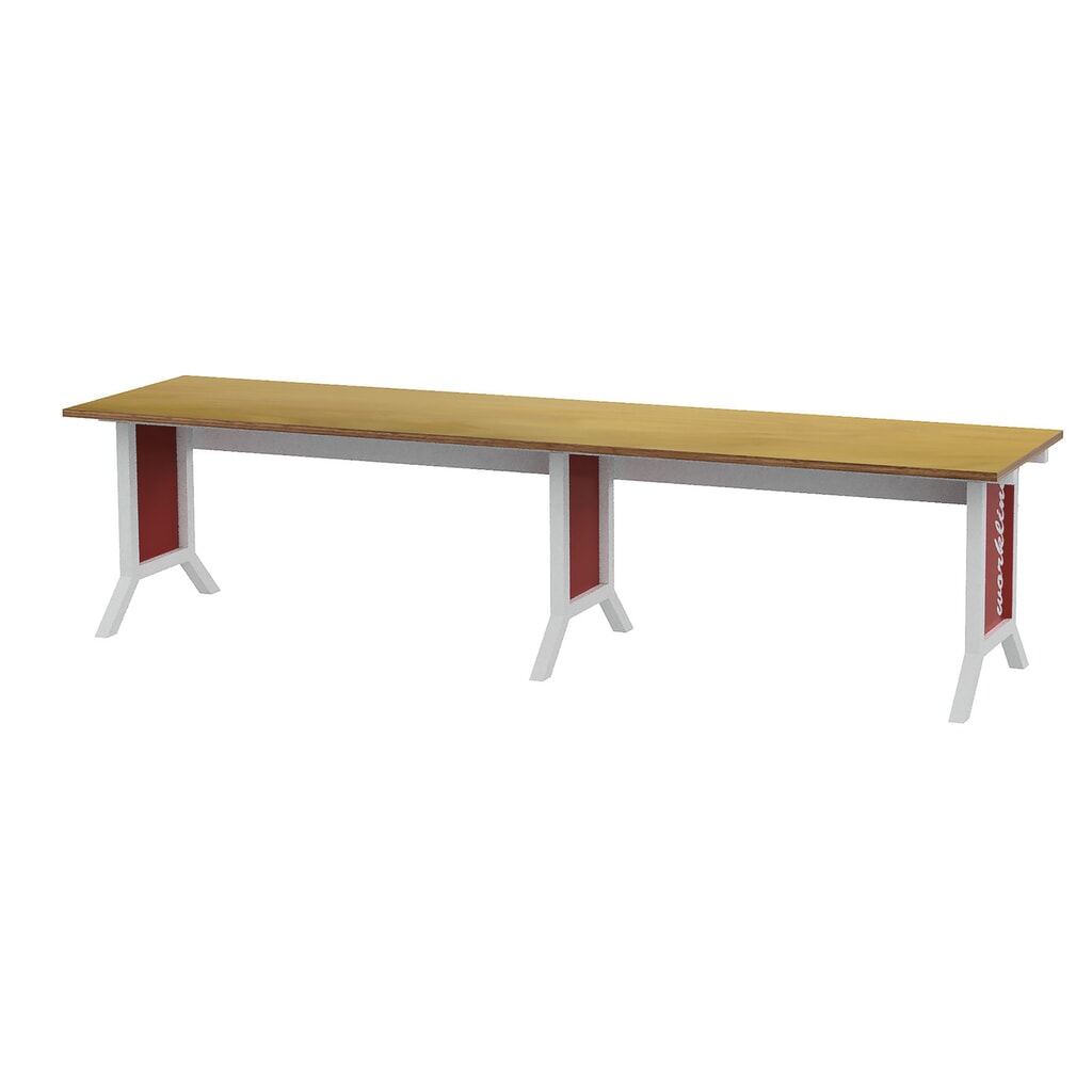 Imagen del producto: Juego de 2 piezas para sistema de puestos de trabajo Bedrunka+Hirth, con sujeción, rojo rubí