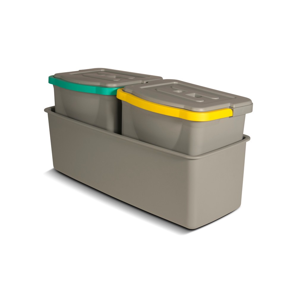 Imagen del producto: Juego de cubos y cubeta para los carros de limpieza COMBIX , XL y PRO, verde/amarillo, 2 x 6 litros