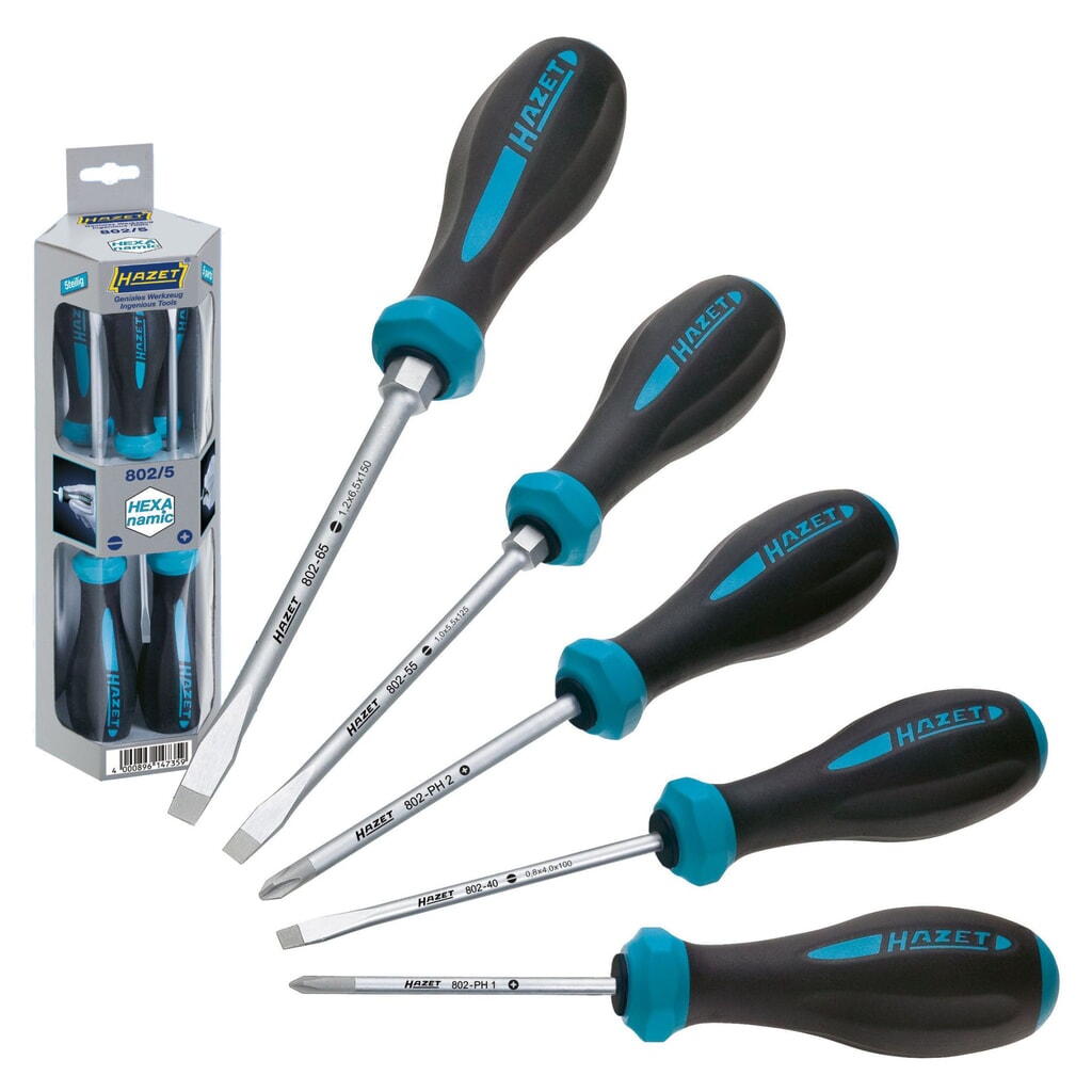 Juego de destornilladores HEXANAMIC HAZET®, 5 piezas Imagen del producto: Juego de destornilladores HEXANAMIC HAZET®, 5 piezas