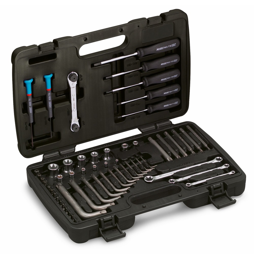 Imagen del producto: Juego de enchufe|toma de corriente TORX HAZET®, 56 piezas