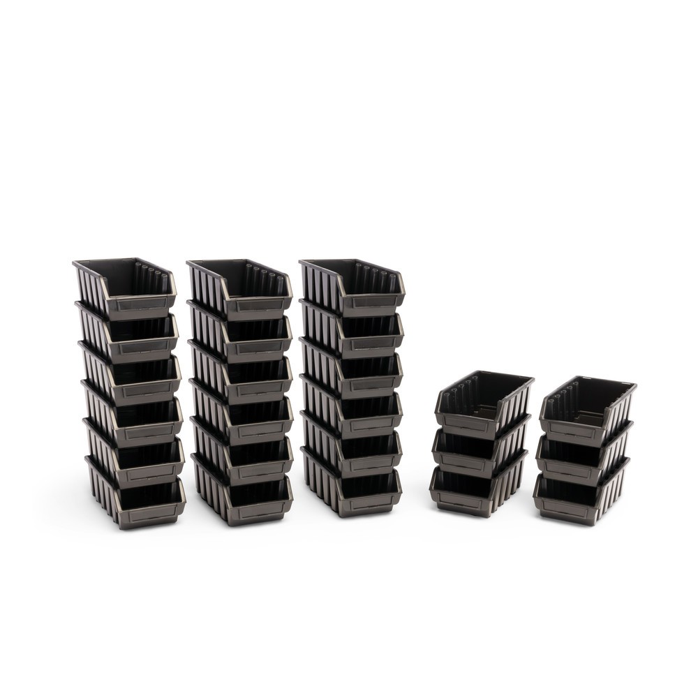 Número de imagen del producto 9: Juego de gavetas HEMMDAL XL, HxAxF 126 x 170 x 240 mm, negro, 10 uds/UV