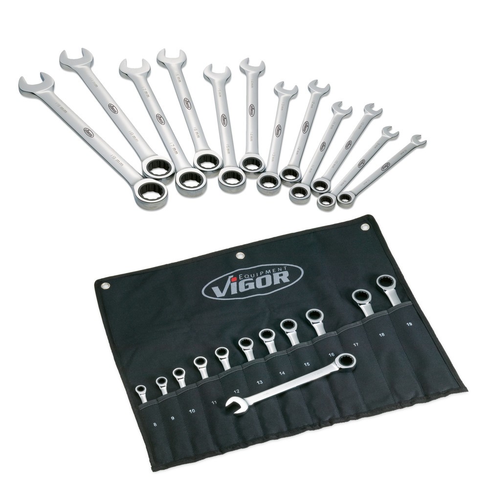 Imagen del producto: Juego de llaves combinadas doble VIGOR®, 12 piezas
