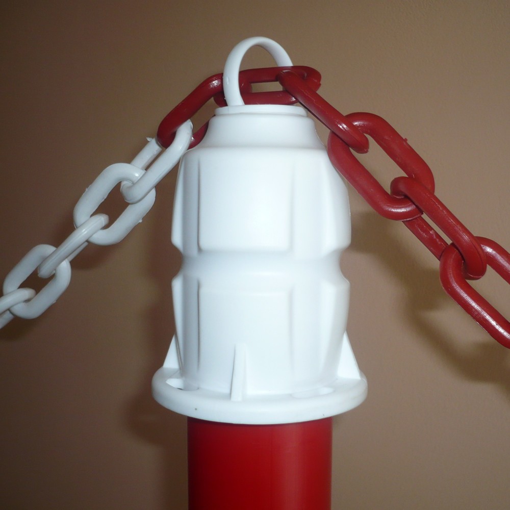 Número de imagen del producto 2: Juego de postes para cadenas Premium, para interiores, 4 postes rojo