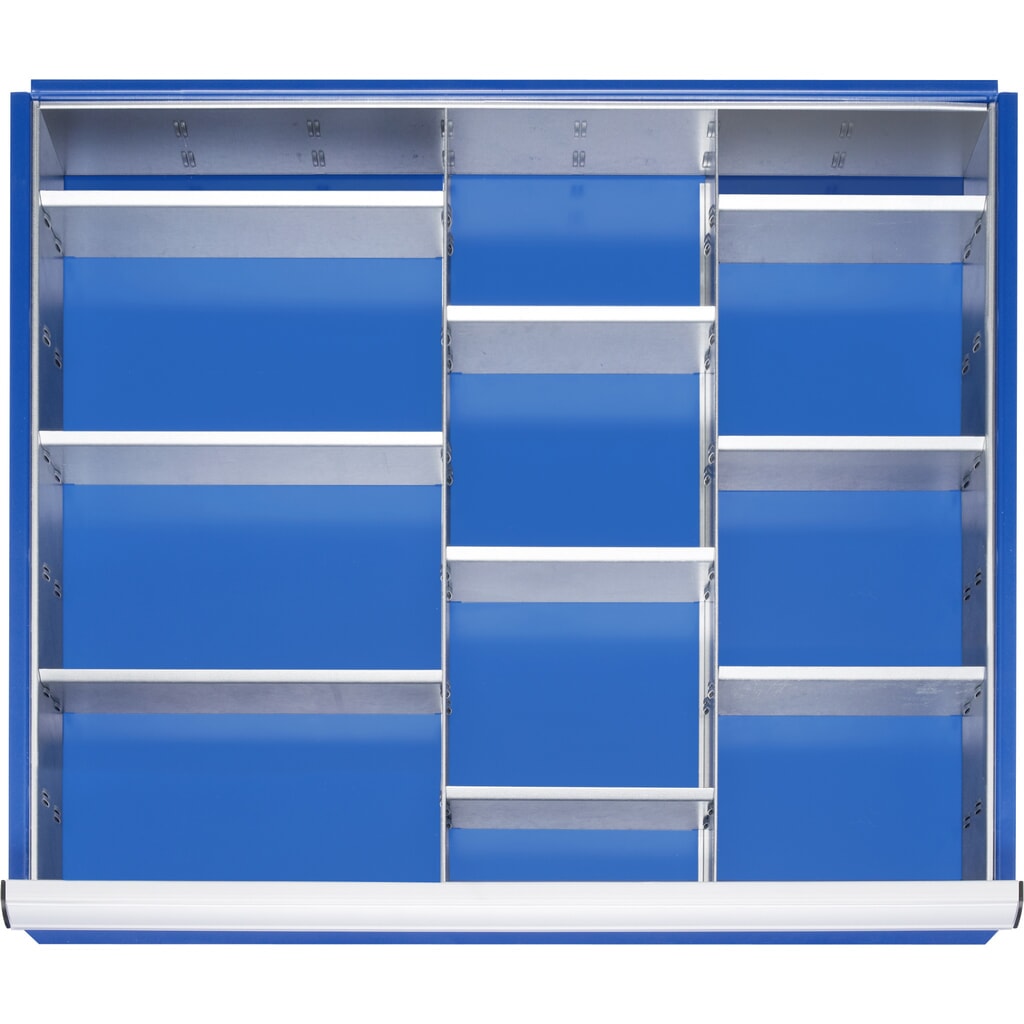 Juego de separadores para cajón RAU, H x A x F 47 x 680 x 560 mm, con juego de listones encajables de 4 piezas, tamaño XL para altura frontal 60-90 mm Imagen del producto: Juego de separadores para cajón RAU, H x A x F 47 x 680 x 560 mm, con juego de listones encajables de 4 piezas, tamaño XL para altura frontal 60-90 mm