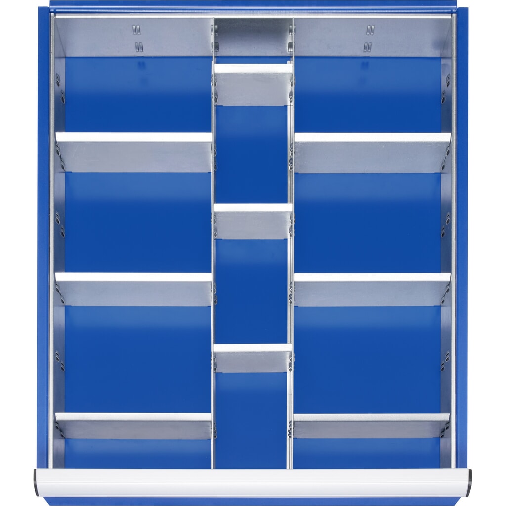Juego de separadores para cajón RAU, H x A x F 150 x 490 x 560 mm, con juego de listones encajables de 4 piezas, tamaño L para altura frontal 180-360 mm Imagen del producto: Juego de separadores para cajón RAU, H x A x F 150 x 490 x 560 mm, con juego de listones encajables de 4 piezas, tamaño L para altura frontal 180-360 mm