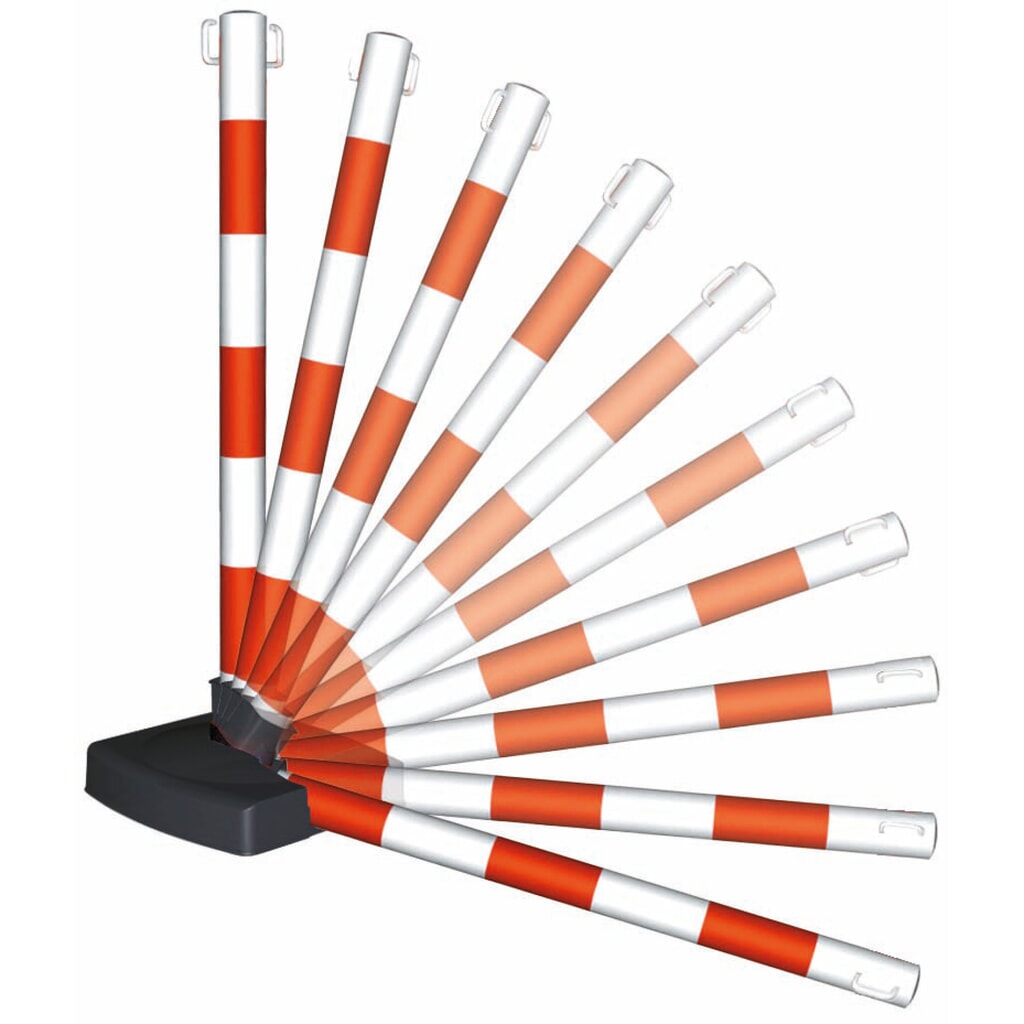 Juego de soporte de advertencia de cadena Guarda-Flex, 4 soportes y cadena de 10 m, rojo/blanco Número de imagen del producto 2: Juego de soporte de advertencia de cadena Guarda-Flex, 4 soportes y cadena de 10 m, rojo/blanco
