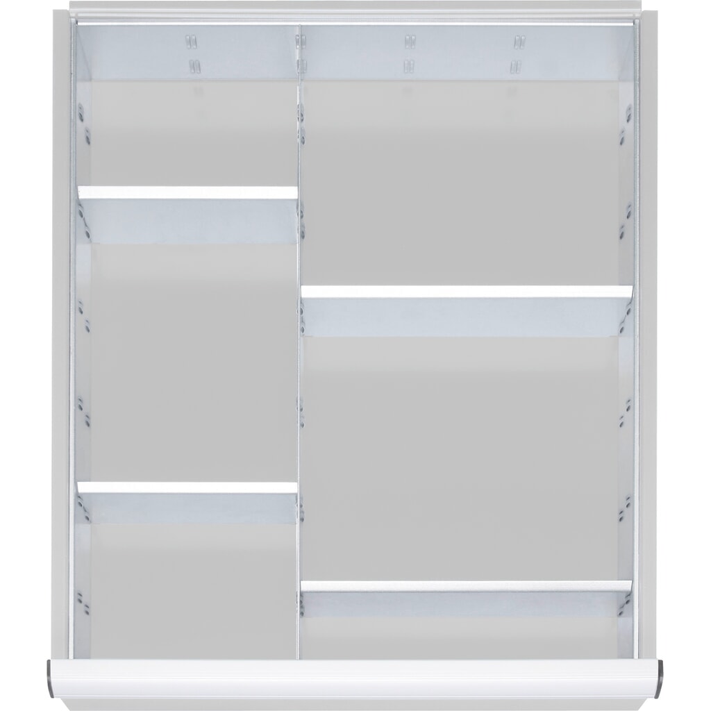 Juego de divisores de cajones Steinbock® para cajones Dimensiones x 490 x 560 mm de ancho x 560 mm con altura de panel 60-90 mm, 1 x 4 divisores Imagen del producto: Juego de divisores de cajones Steinbock® para cajones Dimensiones x 490 x 560 mm de ancho x 560 mm con altura de panel 60-90 mm, 1 x 4 divisores