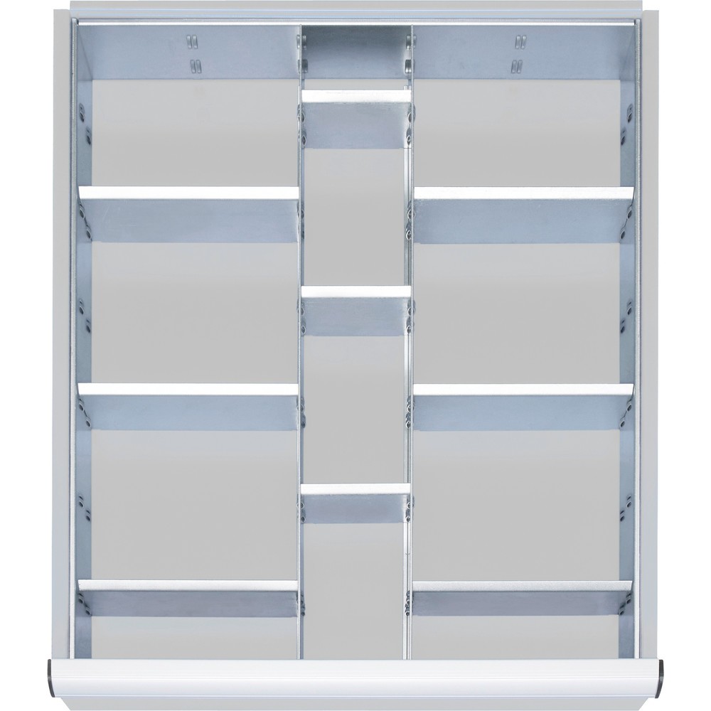 Imagen del producto: Juego de divisores de cajones Steinbock® para cajones Dimensiones x 490 x 560 mm de ancho x 560 mm con altura de panel 120-150 mm, 2 x 9 divisores