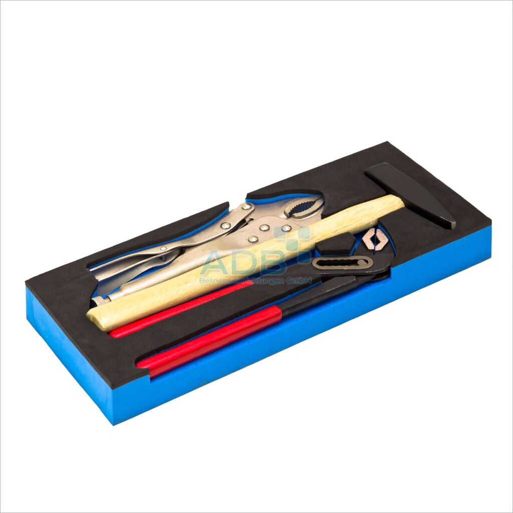 Módulo de gomaespuma para juego de tenazas grip/pico de loro/martillo Imagen del producto: Módulo de gomaespuma para juego de tenazas grip/pico de loro/martillo