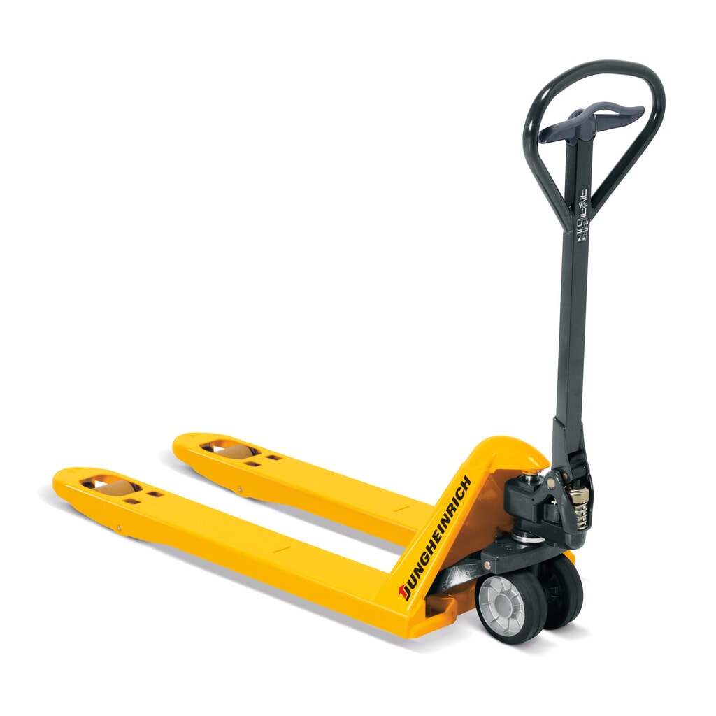 Imagen del producto: Transpaleta manual Jungheinrich AM 22, con mitigación de ruido, capacidad de carga 2.200 kg, longitud de horquilla 1.150 mm, caucho/poliuretano, rodillos en tándem