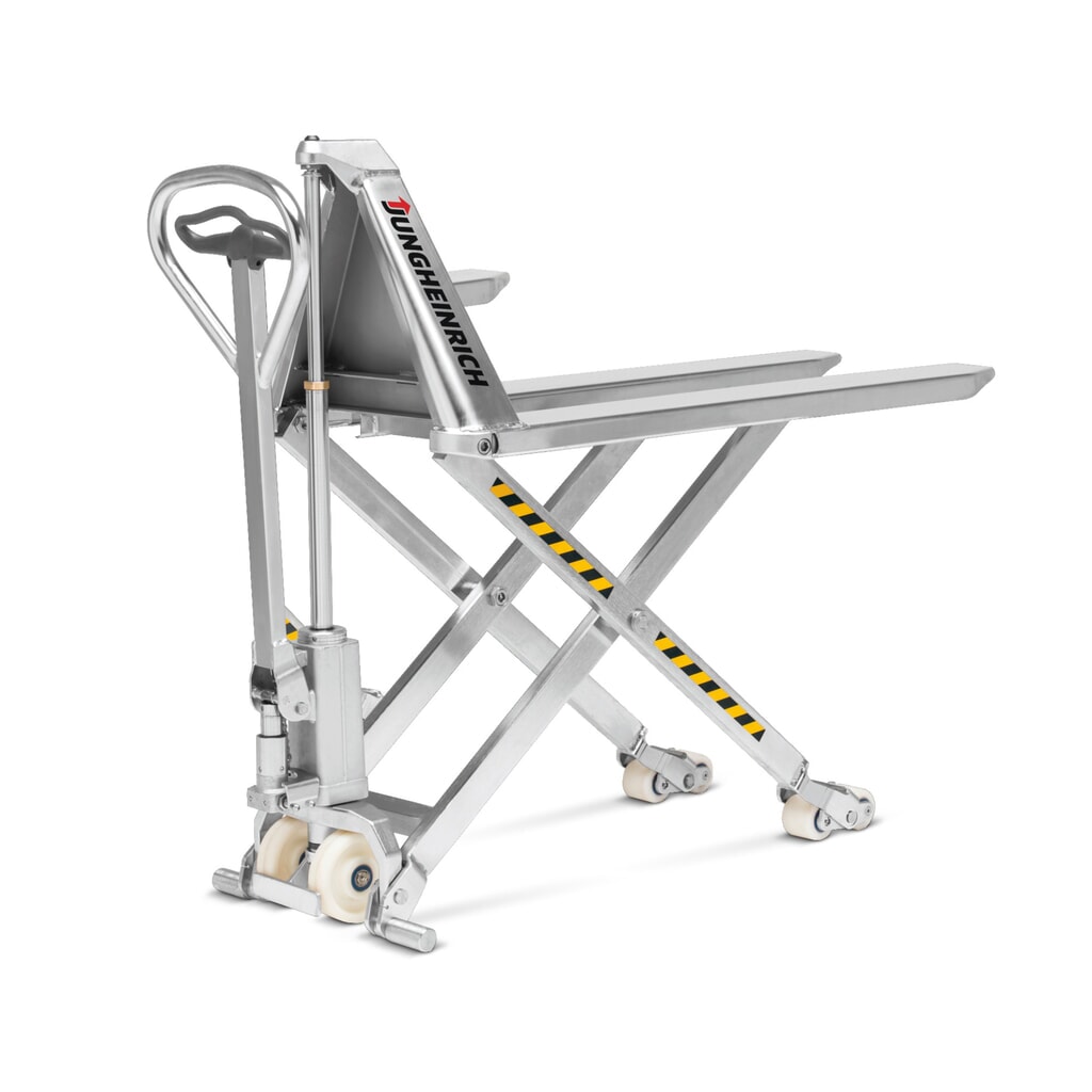 Jungheinrich Transpaleta manual con tijera de acero inoxidable AMX I15p - versión profesional