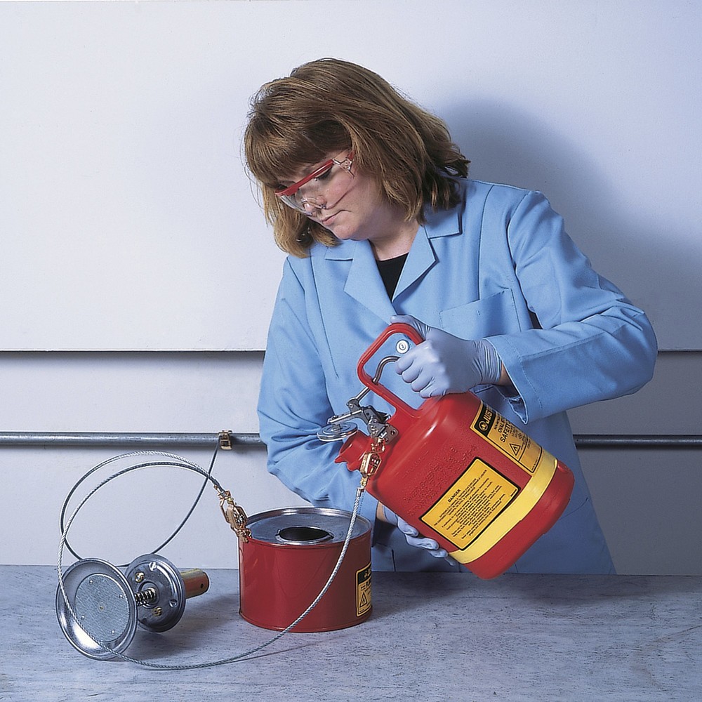 Número de imagen del producto 3: Justrite - Contenedor de seguridad (HDPE, tipo I, 4 L), color rojo