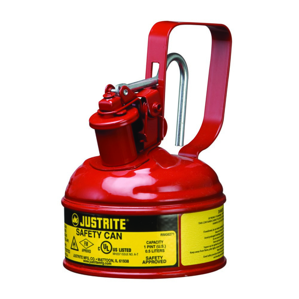 Número de imagen del producto 2: Justrite - Contenedor de seguridad tipo I, mango de gatillo, amarillo, 1 litro