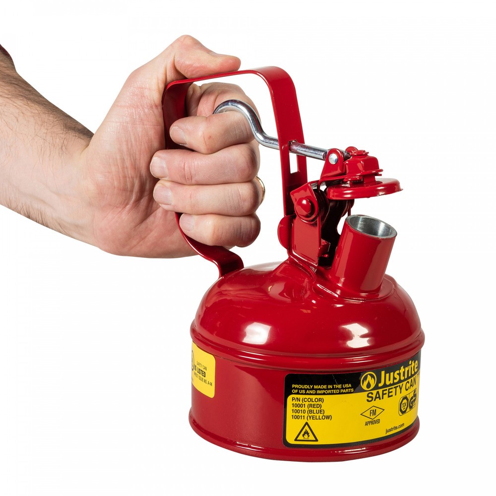 Número de imagen del producto 3: Justrite - Contenedor de seguridad tipo I, mango de gatillo, color rojo, 4 litros