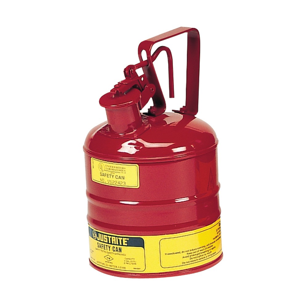 Imagen del producto: Justrite - Contenedor de seguridad tipo I, mango de gatillo, color rojo, 4 litros