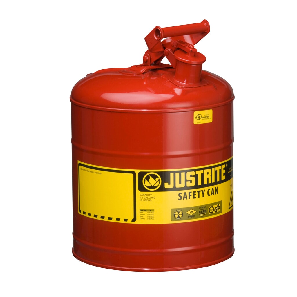 Justrite - Contenedor de seguridad tipo I con asa giratoria (19 litros), color rojo Imagen del producto: Justrite - Contenedor de seguridad tipo I con asa giratoria (19 litros), color rojo