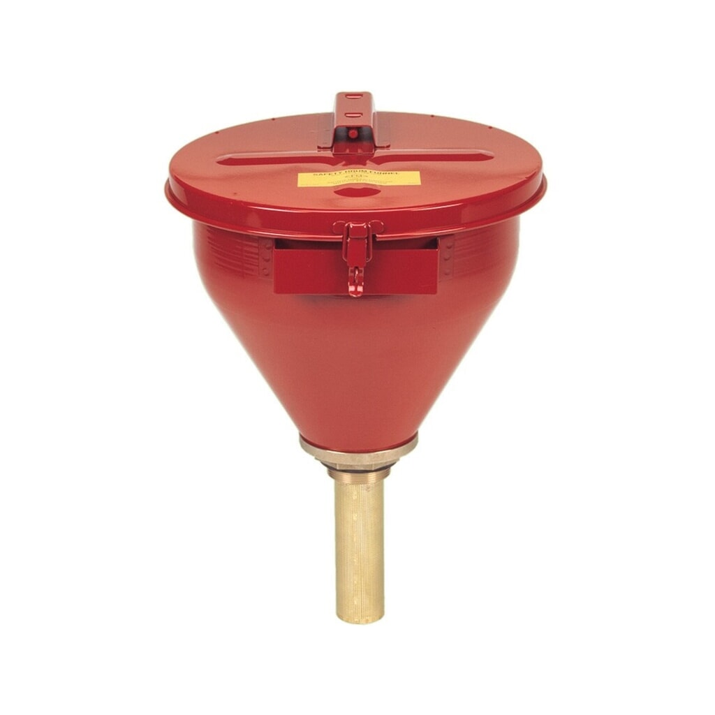 Justrite - Embudo de fijación de seguridad (150 mm), color rojo Imagen del producto: Justrite - Embudo de fijación de seguridad (150 mm), color rojo
