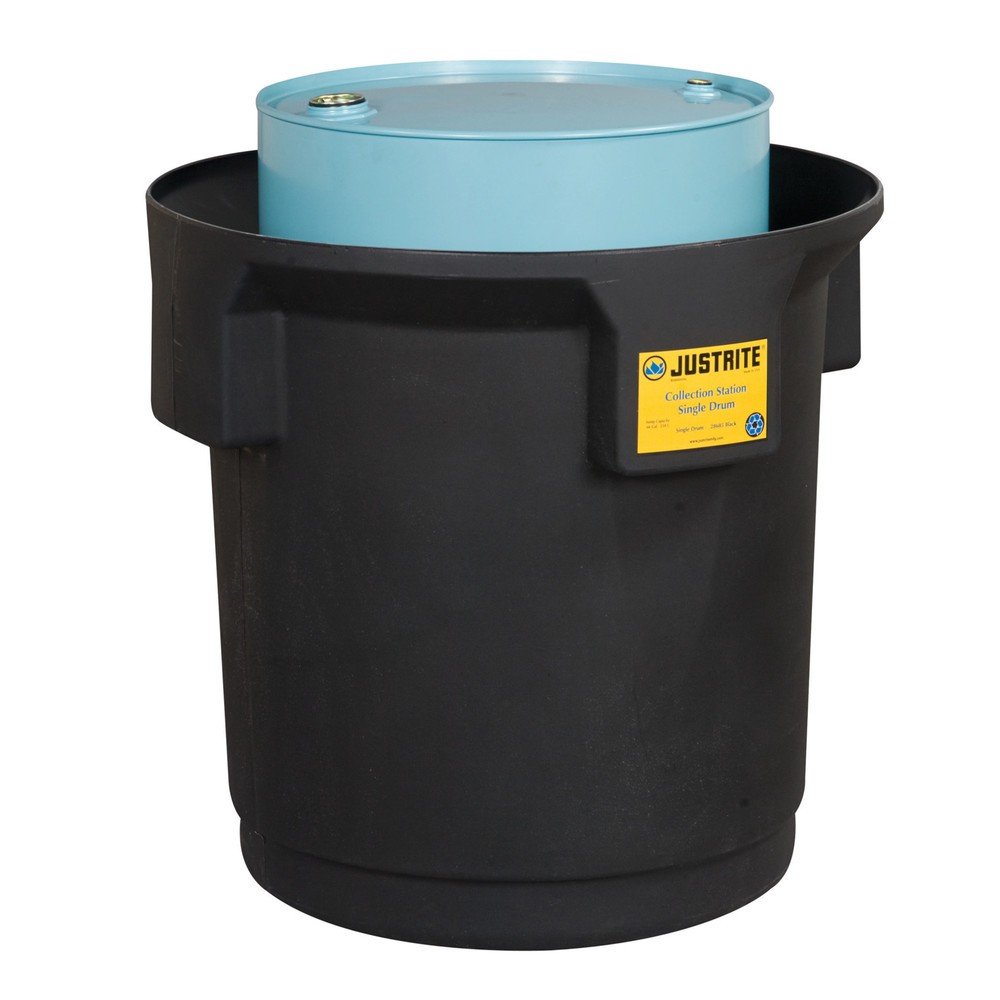 Imagen del producto: Depósito de barril Justrite, 1 x 200 litros, capacidad 250 litros