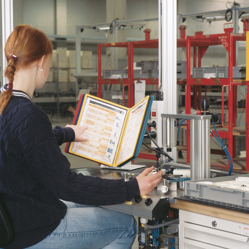 Número de imagen del producto 2: Kit completo de soporte de mesa Vario®, 10 portahojas transparentes