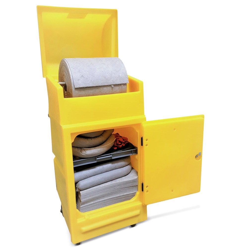 Imagen del producto: Kit de emergencia universal, cilindro de rodillos, capacidad 300 litros, color gris