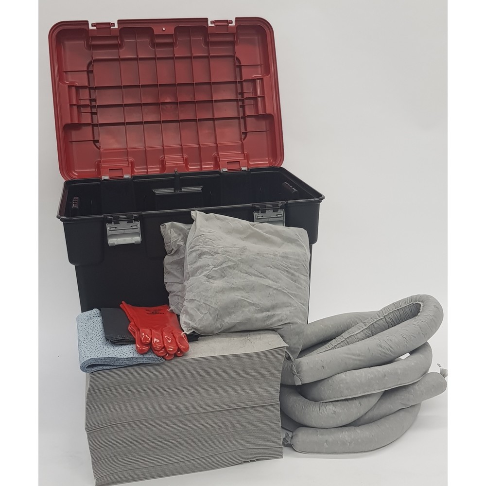 Número de imagen del producto 2: Kit de emergencia universal, cajas rollo, capacidad 150 litros, gris