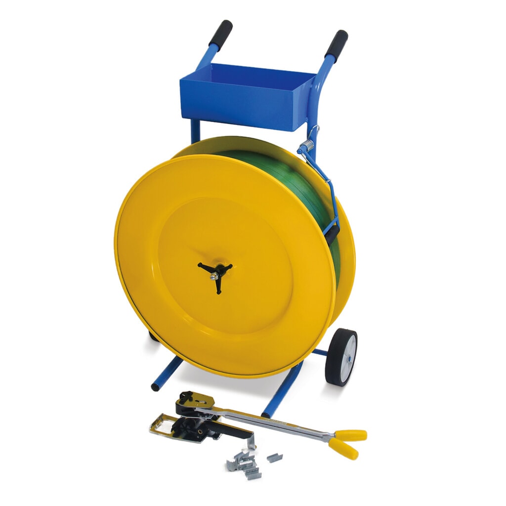 Kit de flejado Estándar para flejes PET, uso frecuente, para flejes de 13 mm de anchura Imagen del producto: Kit de flejado Estándar para flejes PET, uso frecuente, para flejes de 13 mm de anchura