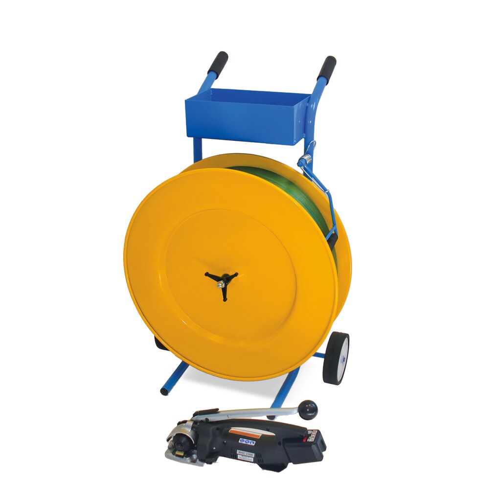 Kit de flejado Komfort para flejes PET, uso continuo, para flejes de 13 mm de anchura Imagen del producto: Kit de flejado Komfort para flejes PET, uso continuo, para flejes de 13 mm de anchura