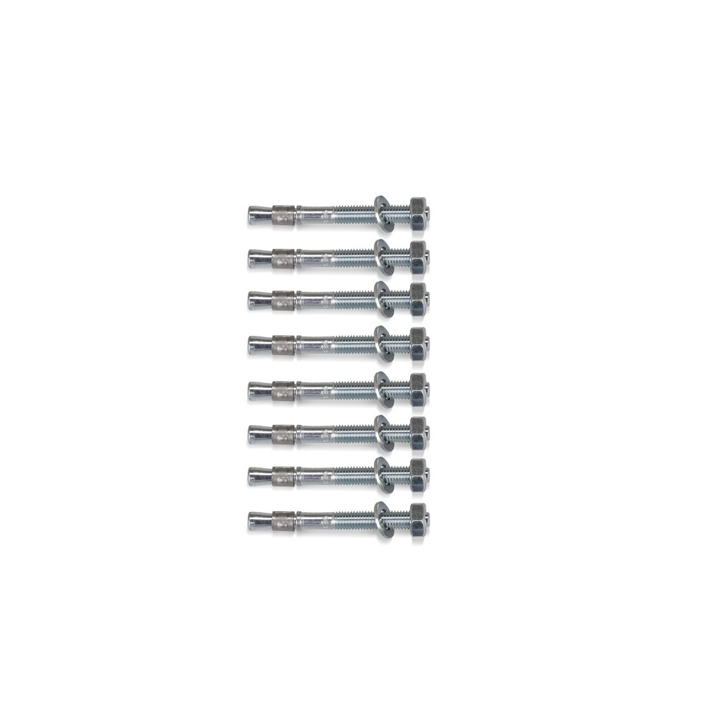 Número de imagen del producto 3: Kit de montaje de anclaje de piso de acero galvanizado en caliente, 8 ud/caja