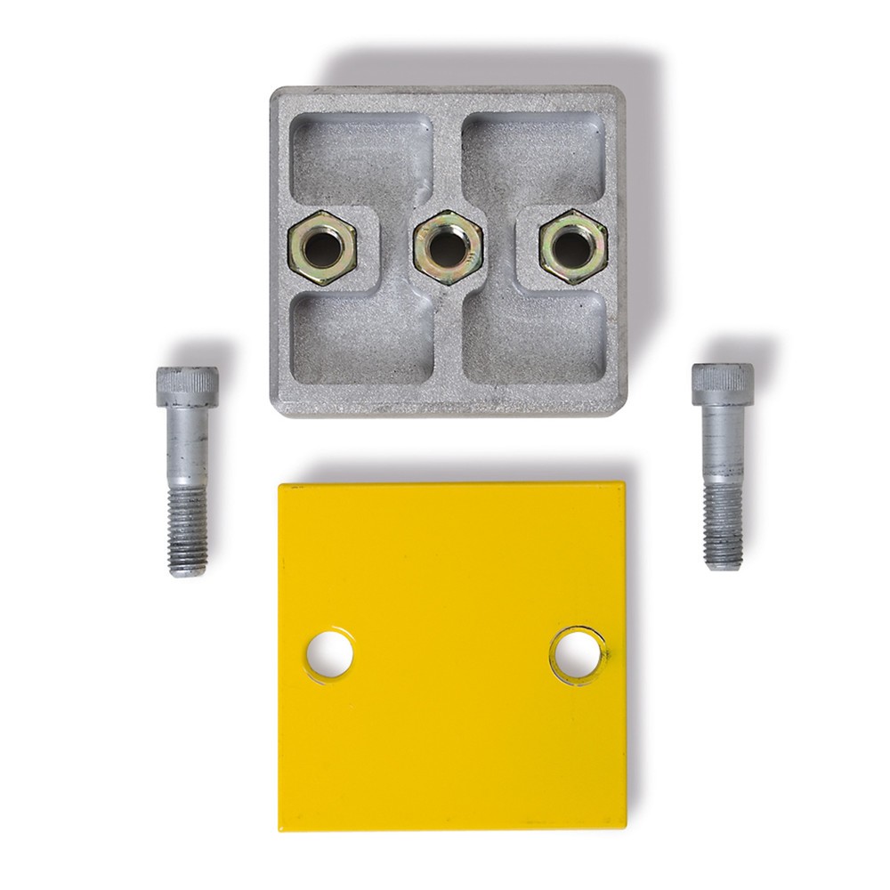 Imagen del producto: Kit de prolongación de placas de protección antichoque, cromada + con revestimiento plástico, amarillo