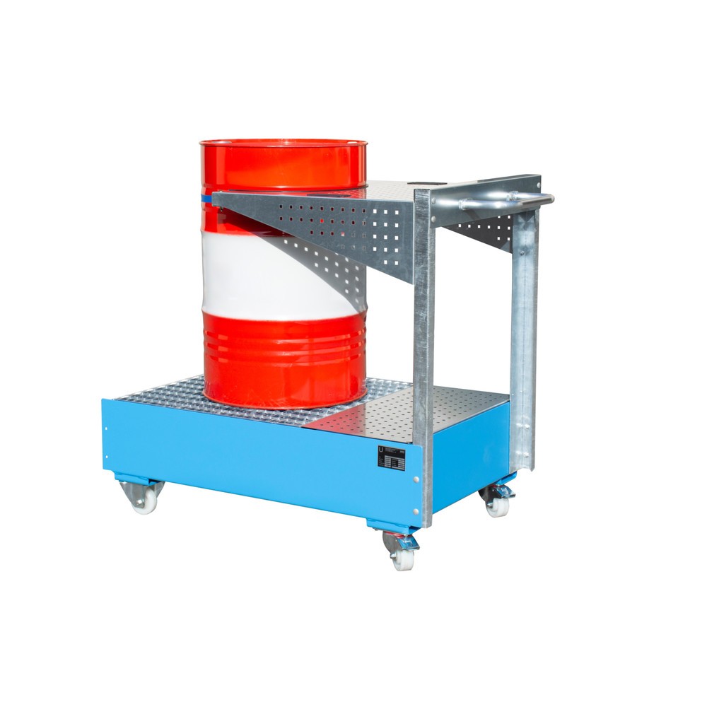 Número de imagen del producto 2: Lavabo móvil Catch LPW, inclusivo consola de chapa perforada y correa de sujeción, azul claro
