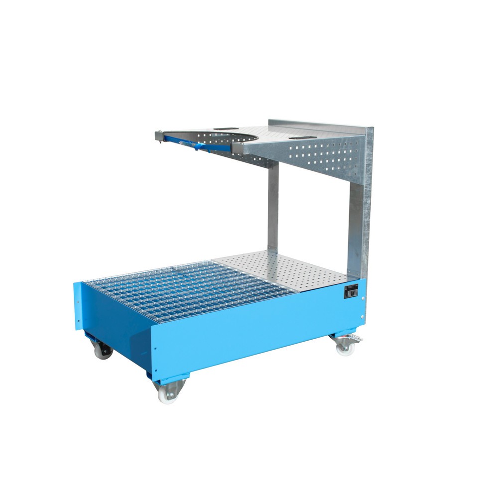 Número de imagen del producto 3: Lavabo móvil Catch LPW, inclusivo consola de chapa perforada y correa de sujeción, azul claro