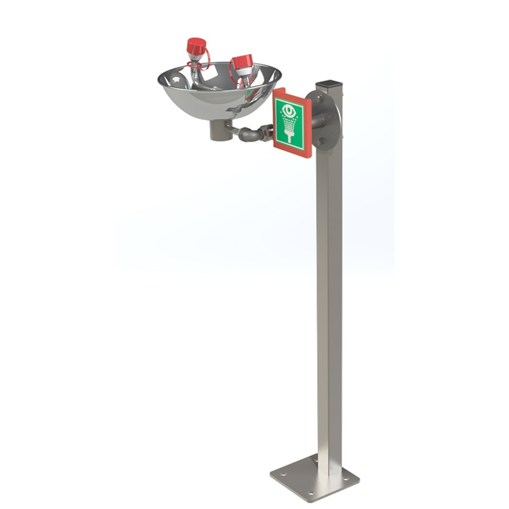 Imagen del producto: Lavaojos/lavacara Justrite® 85GPD Hughes, modelo de suelo, aplicación en interiores