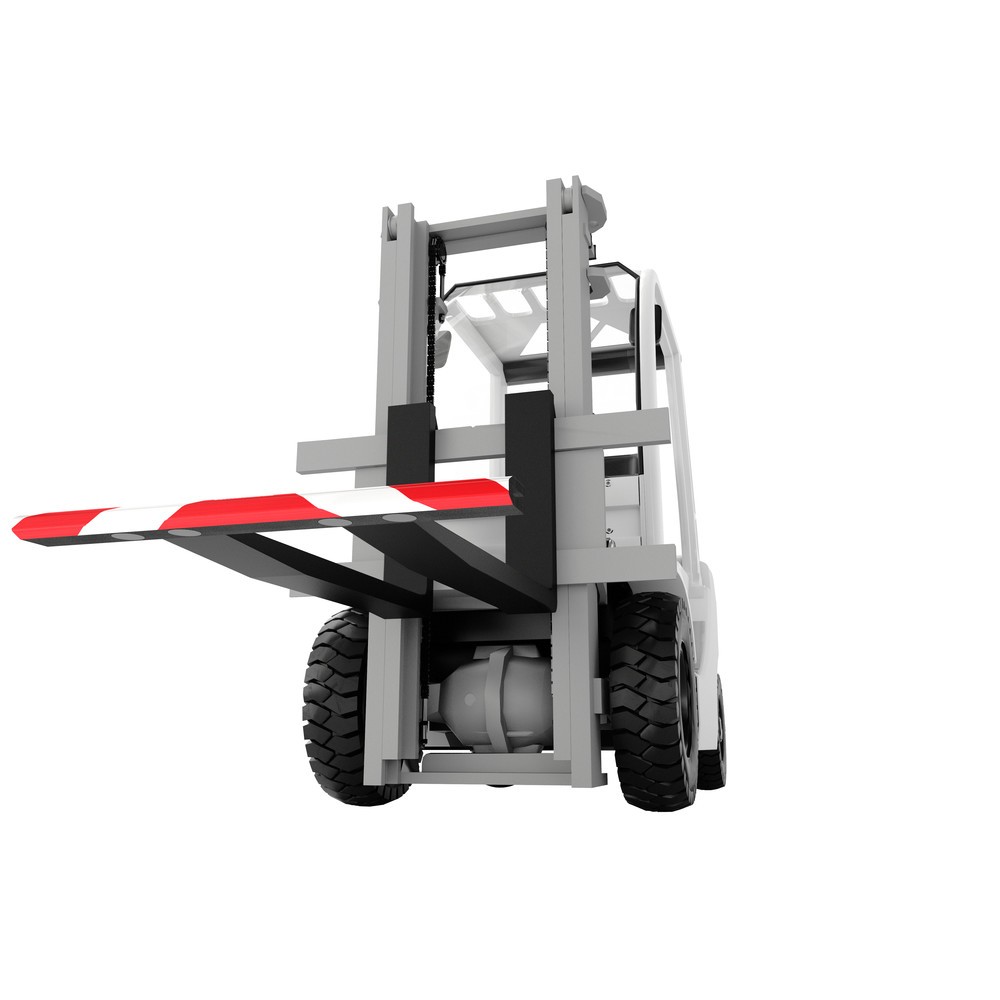 Número de imagen del producto 4: Listón reflectante VETTER® ZEBRA con imanes para brazos de horquilla, HxAxF 80 x 1.000 x 45 mm