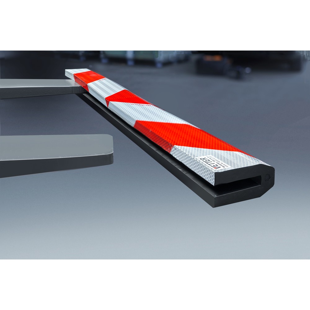 Número de imagen del producto 5: Listón reflectante VETTER® ZEBRA con imanes para brazos de horquilla, HxAxF 80 x 1.000 x 45 mm