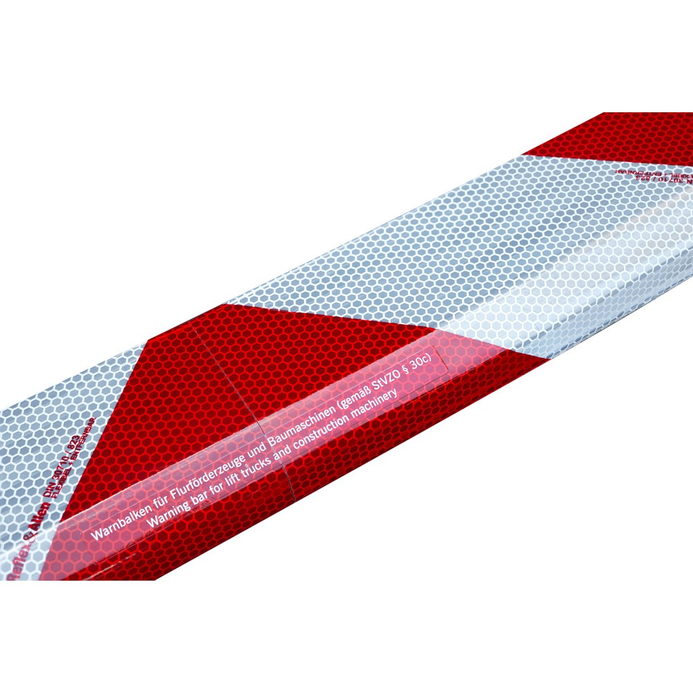 Número de imagen del producto 2: Listón reflectante VETTER® ZEBRA con imanes para brazos de horquilla, HxAxF 80 x 1.000 x 45 mm