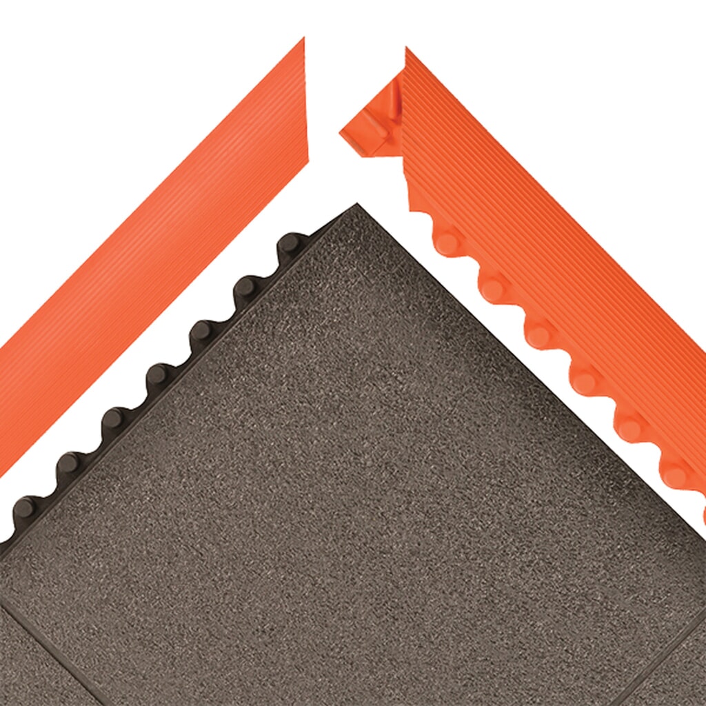 Número de imagen del producto 5: Borde biselado para alfombra antifatiga de caucho nitrilo, An x L 1.520 x 52 mm, naranja