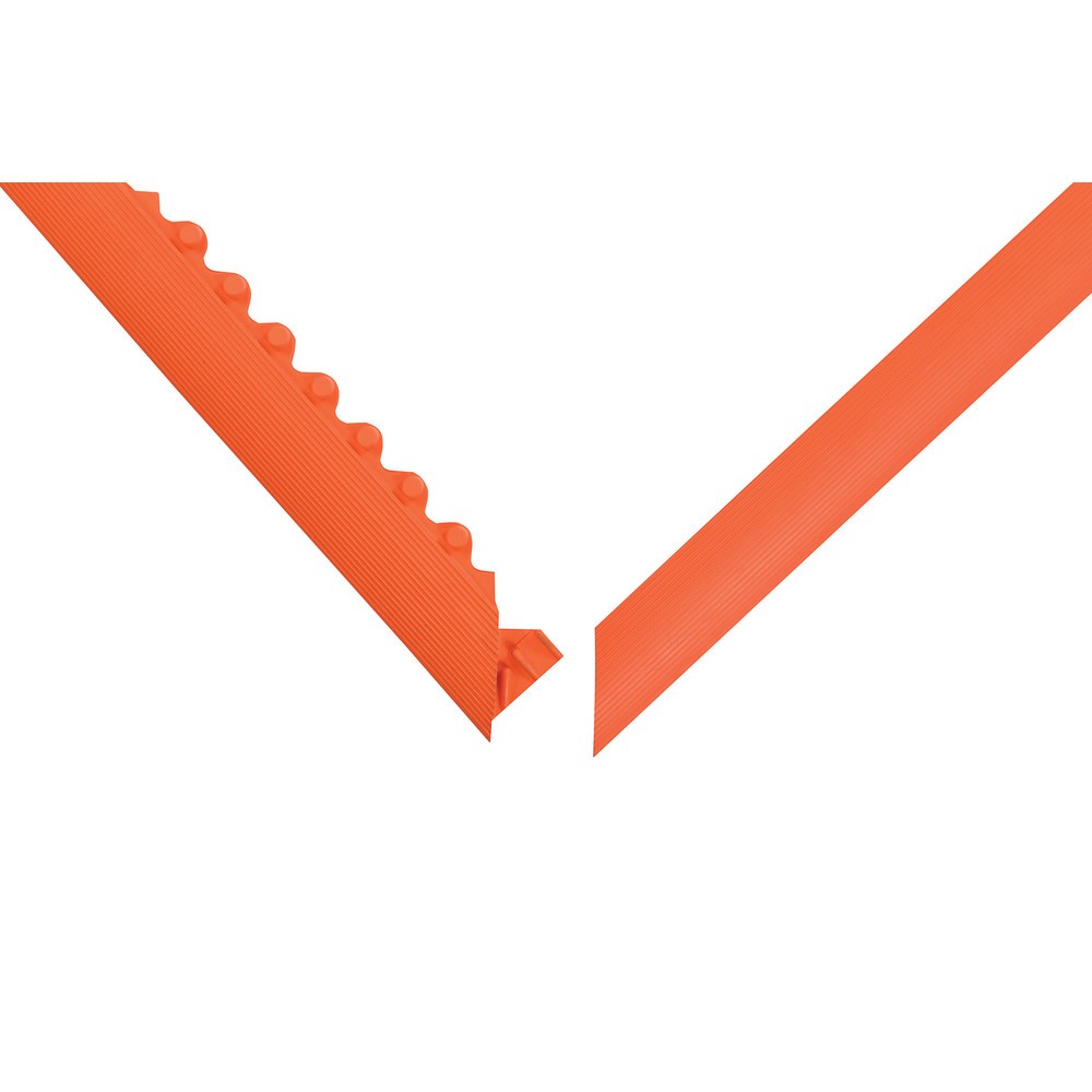 Número de imagen del producto 4: Borde biselado para alfombra antifatiga de caucho nitrilo, An x L 910 x 52 mm, naranja