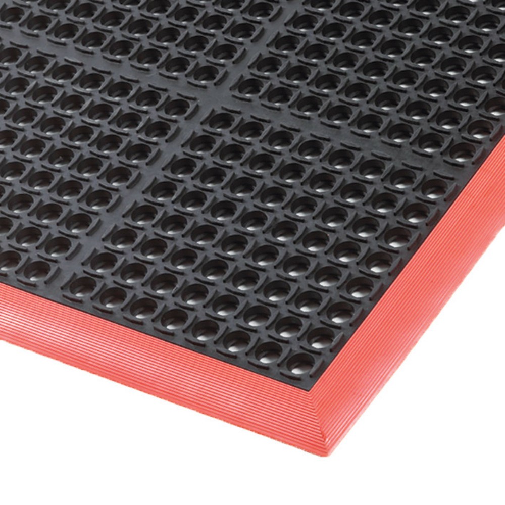 Imagen del producto: Borde biselado para alfombra antifatiga de caucho nitrilo, An x L 910 x 52 mm, naranja