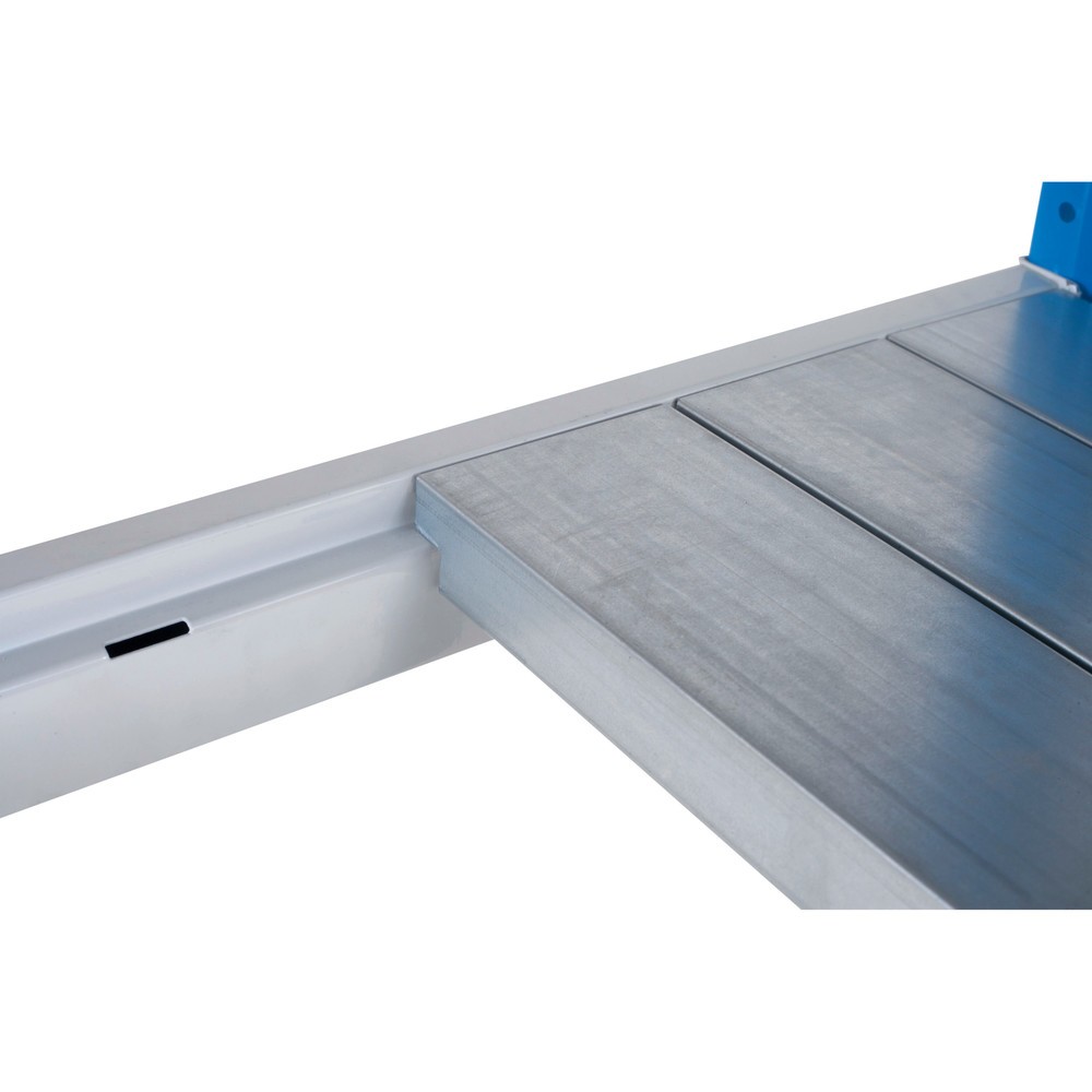 Imagen del producto: ManOrga Balda para estantería ancha, con baldas de paneles de acero, azul claro / gris luminoso, ANxFO 1.500 x 600 mm
