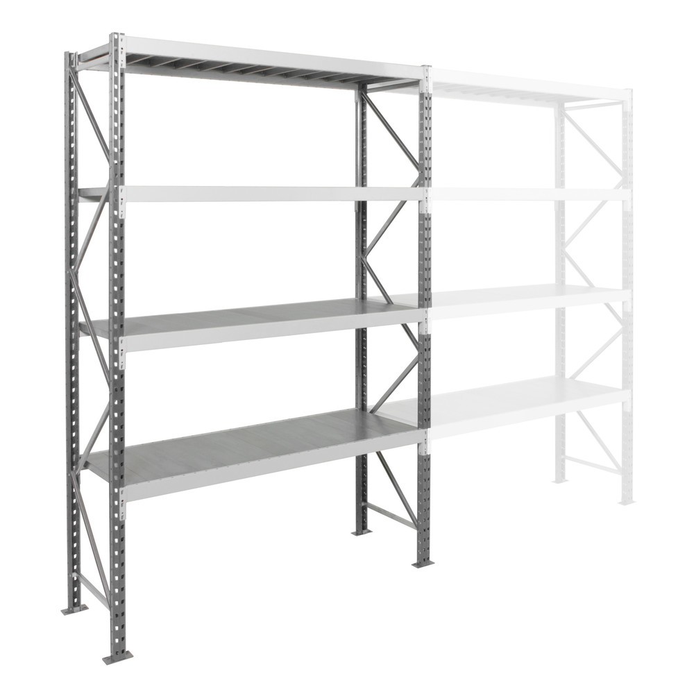 Número de imagen del producto 8: ManOrga Estantería ancha, con baldas de paneles de acero, módulo inicial, ALxANxFO 2.500 x 1.800 x 800 mm