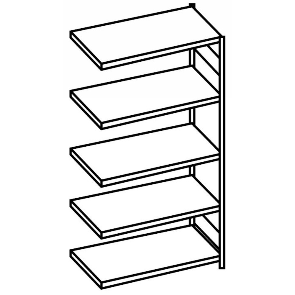 Número de imagen del producto 2: SCHULTE módulo adicional carga por estante Estantería 150 kg, azul genciana/gris claro H x An x F 2.000 x 750 x 400 mm