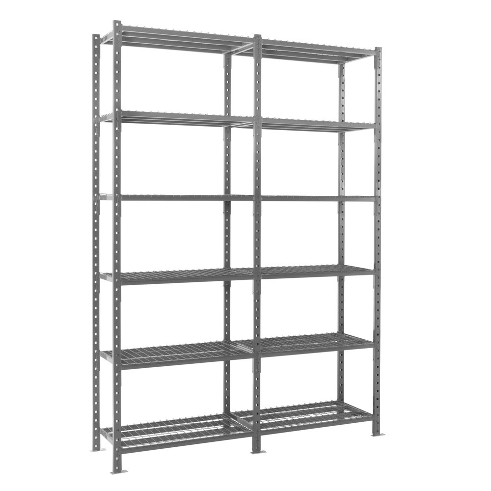 Número de imagen del producto 2: ManOrga Estantería de cargas pequeñas, módulo adicional, con baldas de rejilla, carga por estante 460 kg, ALxANxFO 3.000 x 1.260 x 500 mm