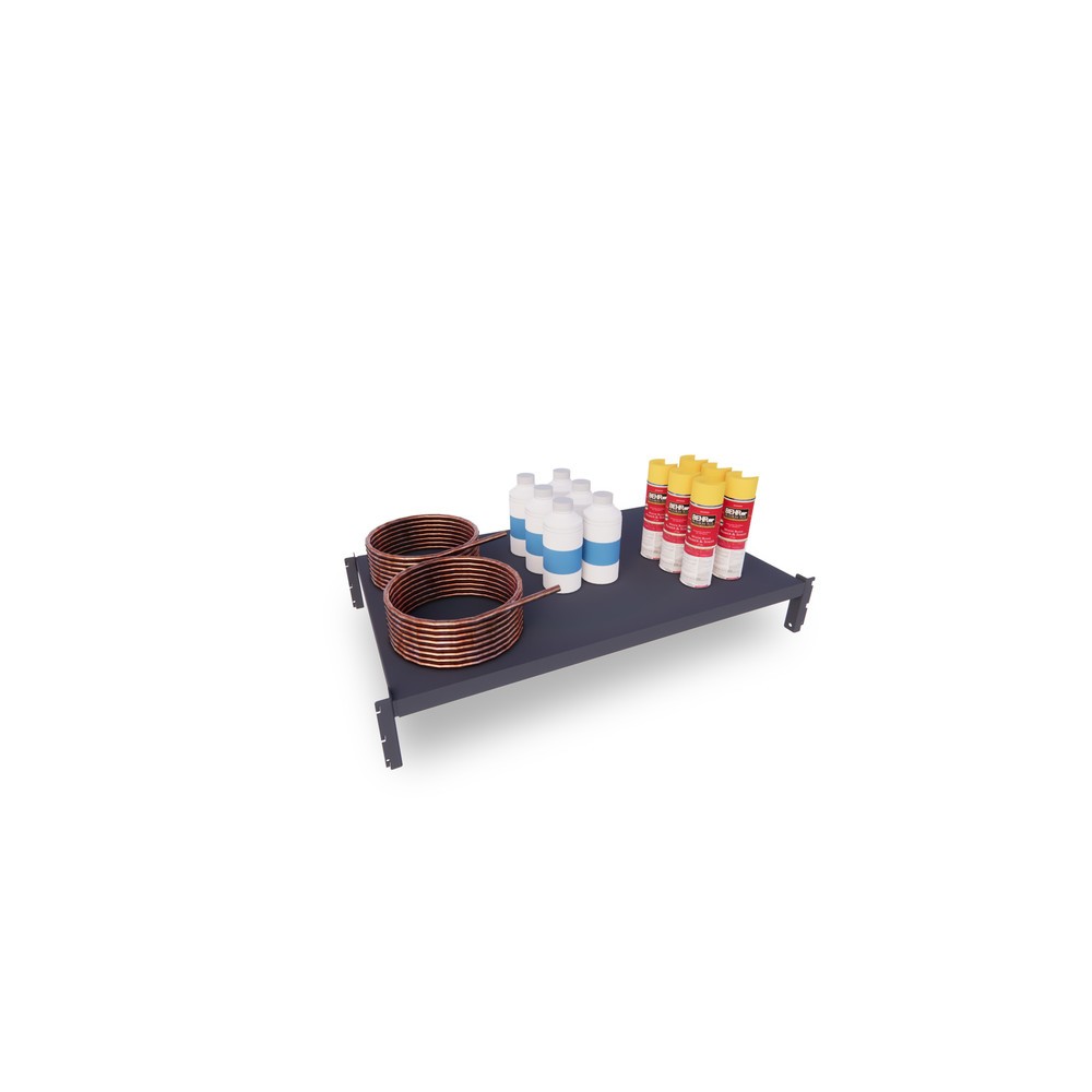Número de imagen del producto 3: Estantería de cargas pequeñas ManOrga gris grafito con estantes de chapa de acero, carga por estante 460 kg, HxAxF 2.500 x 1.300 x 610 mm