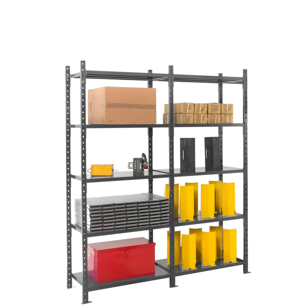 Número de imagen del producto 9: Estantería de cargas pequeñas ManOrga gris grafito con estantes de chapa de acero, carga por estante 460 kg, HxAxF 2.500 x 1.300 x 510 mm