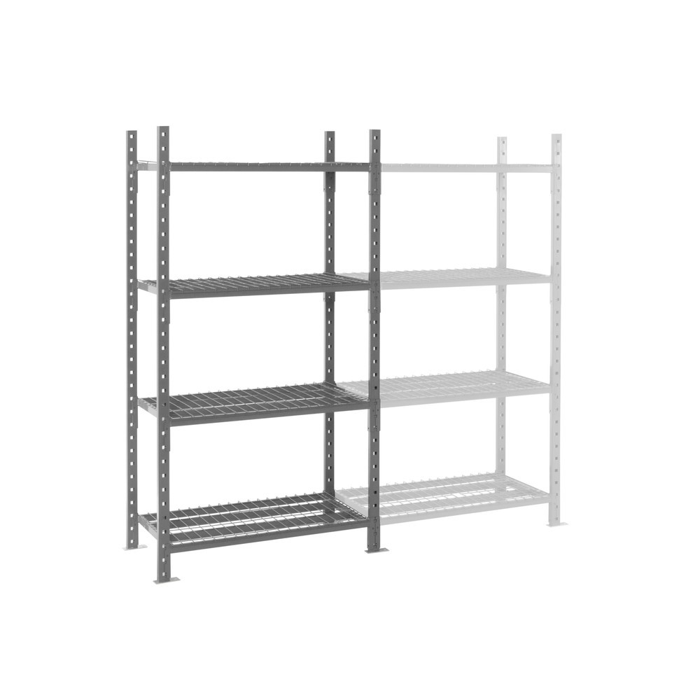 Imagen del producto: Estantería de cargas pequeñas ManOrga gris grafito con estantes de tubo de acero, carga por estante 500 kg, HxAxF 3.000 x 1.050 x 510 mm