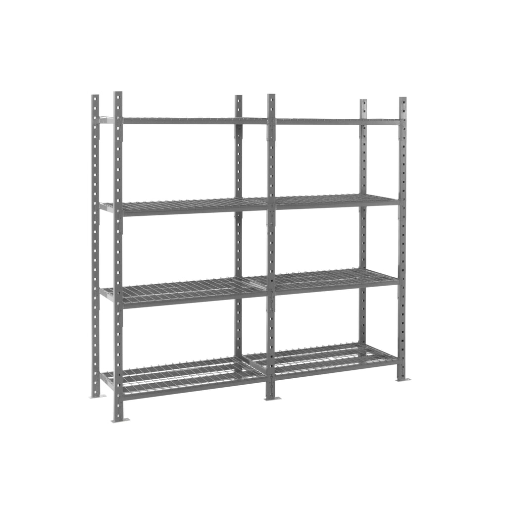 Número de imagen del producto 6: Estantería de cargas pequeñas ManOrga gris grafito con estantes de chapa de acero, carga por estante 460 kg, HxAxF 2.000 x 1.300 x 510 mm
