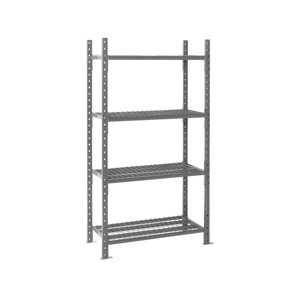 Número de imagen del producto 8: Estantería de cargas pequeñas ManOrga gris grafito con estantes de tubo de acero, carga por estante 500 kg, HxAxF 3.000 x 1.050 x 510 mm