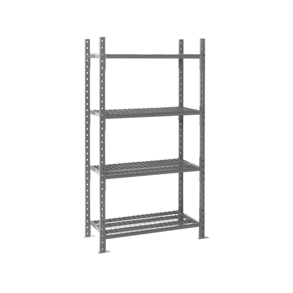 Estantería de cargas pequeñas ManOrga gris grafito con estantes de chapa de acero, carga por estante 460 kg, HxAxF 2.000 x 1.300 x 510 mm Número de imagen del producto 8: Estantería de cargas pequeñas ManOrga gris grafito con estantes de chapa de acero, carga por estante 460 kg, HxAxF 2.000 x 1.300 x 510 mm