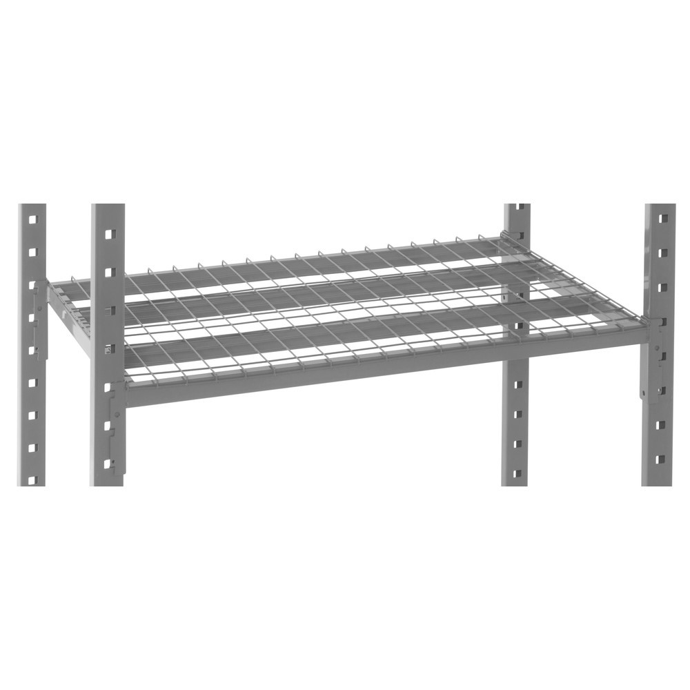 Número de imagen del producto 3: Estantería de cargas pequeñas ManOrga gris grafito con baldas de rejilla, carga por estante 500 kg, HxAxF 2.500 x 1.050 x 510 mm